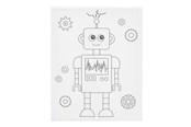 Creatief spelen - Creativ Company Painting Canvas with Print Robot - 24x30cm - 257233