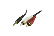 Audiokabel - InLine 2 x RCA male - 3.5 mm male cable 1.8 m - 301968
