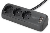 Voedingskabel (extern) - DIGITUS 3-Way Desk Power Socket. - DA-70625
