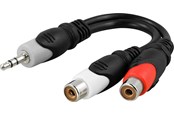 Audiokabel - InLine 2 x RCA female - 3.5 mm male cable 20 cm - AA-6