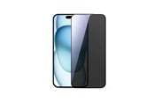 Mobiel - Beschermend glas - Joyroom JR-MLG0282 2.5D Dustproof Privacy Tempered Glass with Black Frame for iPhone 15 Plus/16 Plus - JR-MLG0282