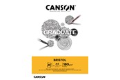 Schrijf- en tekenartikelen - Canson Graduate Bristol A4 180G Pad 20 SH - 17-400110383