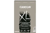 Schrijf- en tekenartikelen - Canson XL Sand Grain A4 160G Grey Spiral 40 SH - 17-400110395