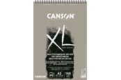 Schrijf- en tekenartikelen - Canson XL Sand Grain A3 160G Grey Spiral 40 SH - 17-400110396