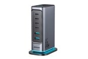 USB hub - Joyroom R-TCM02 Multiport GaN Charger 65W EU 4x USB-C 2x USB-A - Dark Gray USB hub - 6 - USB 2.0 - Grijs - JR-TCM02