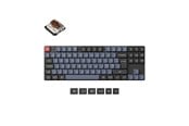 Toetsenbord - Keychron K1 Pro QMK/VIA Wireless RGB Hot Swap Low Profile Brown - Gaming Toetsenbord - Zonder Numpad - Noords - Zwart - K1P-H3P-BO