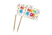 Speelgoed - Folat BV - Party Picks Happy Birthday 50 pcs. - 65108