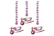 Speelgoed - Folat BV - Pink Hanging Decoration 3 pcs. - 09266