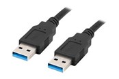 USB-kabel - Lanberg - USB cable - USB Type A to USB Type A - 1.8 m - CA-USBA-30CU-0018-BK