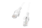 Netwerk - kabel - Lanberg patch cable - 3 m - white RAL 9010 - Wit - 3m - PCU5-10CC-0300-W