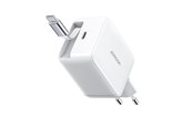 Mobiel - Adapters & Opladers - Joyroom JR-TCL06 67W GaN Wall Charger with Built-in Retractable USB-C Cable - White - JR-TCL06