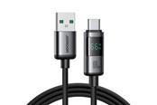 USB-kabel - Joyroom S-A16 Pro Prism Series 66W USB-A - USB-C Cable with Display 1.2m - Black - S-A16 PRO_AC