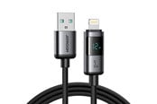 USB-kabel - Joyroom S-A16 Pro Prism Series 3A USB-A - Lightning Cable with Display 1.2m - Black - S-A16 PRO_AL