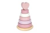 Speelgoed voor baby's - Small Foot - Wooden Stacking Tower Pink - 7 pcs. - 12711