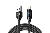 USB-kabel - Wozinsky USB-A Cable - Lightning WUALC2 with LED Display 2.4A 2m - Black - 5907769308468
