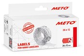 Papier, fotopapier en etiketten - METO Price labels 26x12 flour red 6 rls/1000 - 9506165