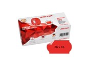 Papier, fotopapier en etiketten - METO Price labels 26x16 flour red remov.6 rls/1000 - 9506168