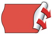 Papier, fotopapier en etiketten - METO Price labels 26x16 flour red 6 rls/1000 - 9506169