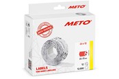 Papier, fotopapier en etiketten - METO Price labels 22x12 flour red 12 rls/1000 - 30007322