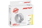 Papier, fotopapier en etiketten - METO Price labels 22x12 white remov.12 rls/1000 - 30007325