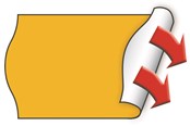 Papier, fotopapier en etiketten - METO Price labels 26x16 flour orange 6 rls/1000 - 30007351