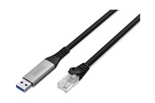 Netwerk - kabel - DIGITUS network cable - 15 m - black - Zwart - 15m - AK-300600-150-S