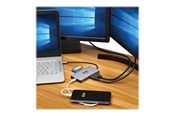 Docking station - Tripp Lite Eaton  Series USB-C Dock Dual Display - 4K 60 Hz HDMI USB 3.2 Gen 1 USB-A Hub GbE Memory Card 100W PD Charging Gray - U442-DOCK8G-GG
