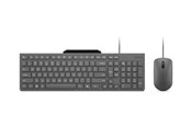 Toetsenbord - Lenovo 310 - keyboard and mouse set - with phone holder - QWERTY - US English - luna grey Input Device - Keyboard and mouse set - Engels (US international) - Grijs - GX31R09775