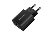 Mobiel - Adapters & Opladers - Wozinsky WGWCB USB-A USB-C 20W AC Charger - Black - 5907769308376