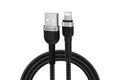 USB-kabel - Wozinsky WNBAL1 USB-A / Lightning 2.4A 1m Cable - Black - 5907769308697