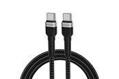 USB-kabel - Wozinsky WNBCC1 USB-C / USB-C PD 65W 1 m Cable - Black - 5907769308734