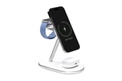 Mobiel - Adapters & Opladers - Puro Mag Station Qi2 3-in-1 Wireless Charger Compatible with MagSafe - White - PUFCCSQIMAG6AWWHI