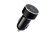Mobiel - Adapters & Opladers - Wozinsky WDCCAC USB-C USB-A 36W Car Charger - Black - 5907769308505