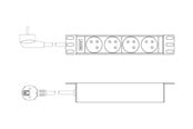 Voedingskabel (extern) - DIGITUS 4-Port - 1U - Aluminum PDU - DN-95418-FR