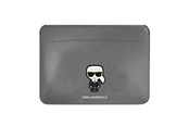 Tassen - Karl Lagerfeld Saffiano Ikonik Karl case for a 16" laptop - silver - 3666339040253