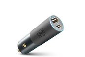 Mobiel - Adapters & Opladers - 3mk Hyper Car Charger USB-C USB-A 100W - Silver - 5903108464567