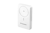 Powerbank - Wozinsky WLWP-10KA0Y3WS 22.5W PD Qi2 10000 mAh with stand 1x USB-A 1x USB-C - white Powerbank - Wit - 10000 mAh - 5907769369322