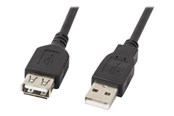 USB-kabel - Lanberg - USB extension cable - USB to USB - 1.8 m - CA-USBE-10CC-0018-BK