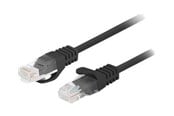 Netwerk - kabel - Lanberg patch cable - 50 cm - black RAL 9004 - Zwart - 0.5m - PCU6-20CC-0050-BK