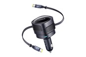 Mobiel - Adapters & Opladers - Baseus Enjoyment Max Car Charger with USB‑C + USB‑C Cables 60W - Black - C00035507121-01