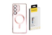 Mobiel - Covers & Cases - Wozinsky Electroplated Case with Magsafe for Samsung Galaxy S25 Ultra - Pink - 5907769369827
