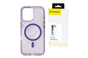 Mobiel - Covers & Cases - Wozinsky Glitter Case with Mag Safe for Samsung Galaxy S25+ - Purple with Glitter - 5907769369889