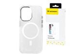 Mobiel - Covers & Cases - Wozinsky Glitter Case with Mag Safe for Samsung Galaxy S25+ - Transparent with Glitter - 5907769369902