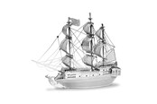 Bouw-/constructiekits - Eureka Metal Earth Pirate Ship Black Pearl Silver Edition - 570012