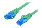 Netwerk - kabel - Lanberg patch cable - 0.5 m - green RAL 6024 - Blauw - 0.5m - PCF6A-10CC-0050-G
