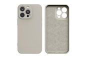 Mobiel - Covers & Cases - Hurtel Silicone Case iPhone 14 Plus Silicone Cover Beige - 9145576262344