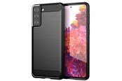Mobiel - Covers & Cases - Hurtel Carbon Case Flexible Cover TPU Case for Samsung Galaxy S21+ 5G (S21 Plus 5G) Black - 5907769324062