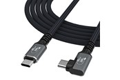 USB-kabel - Wozinsky  WPS1-UY41S USB-C Thunderbolt 4 240W 1.5m 4K Angle Cable - Black - 5907769376719