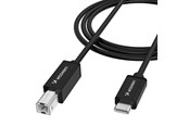 USB-kabel - Wozinsky WKDDY2S USB-B - USB-C 2m Cable - Black - 5907769376641