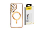 Mobiel - Covers & Cases - Wozinsky Electroplated Case with Magsafe for Samsung Galaxy S25+ - Gold - 5907769370359